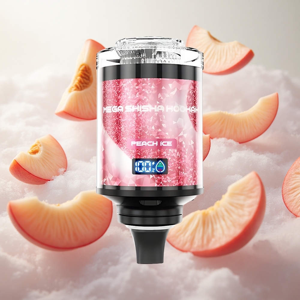 JNR Mega Shisha Hookah 100K Peach Ice 60ml kapacita e-liquidu Czech Republic wholesale