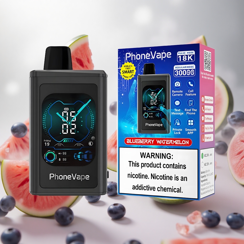 JNR PhoneVape 30000 Puffs Jednorázová Vape Borůvka Vodní meloun 850mAh Typ-C Nabíjecí Baterie Czech Republic wholesale