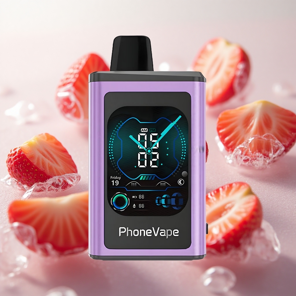 JNR PhoneVape 30000 Puffs Jednorázová Vape Jahoda Led 850mAh Type-C Nabíjecí Baterie Czech Republic wholesale