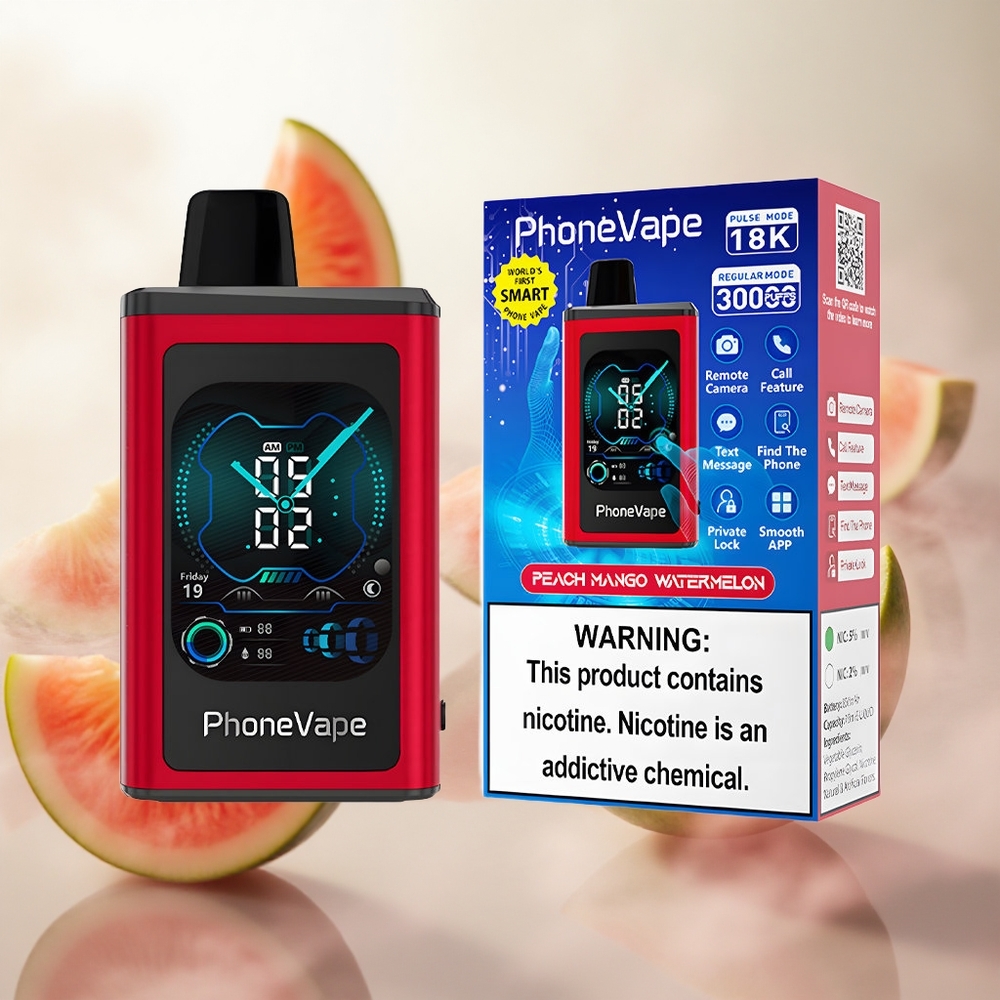 JNR PhoneVape 30000 Puffs Jednorázová Vape Peach Mango Watermelon 850mAh Type-C Nabíjecí Baterie Czech Republic wholesale