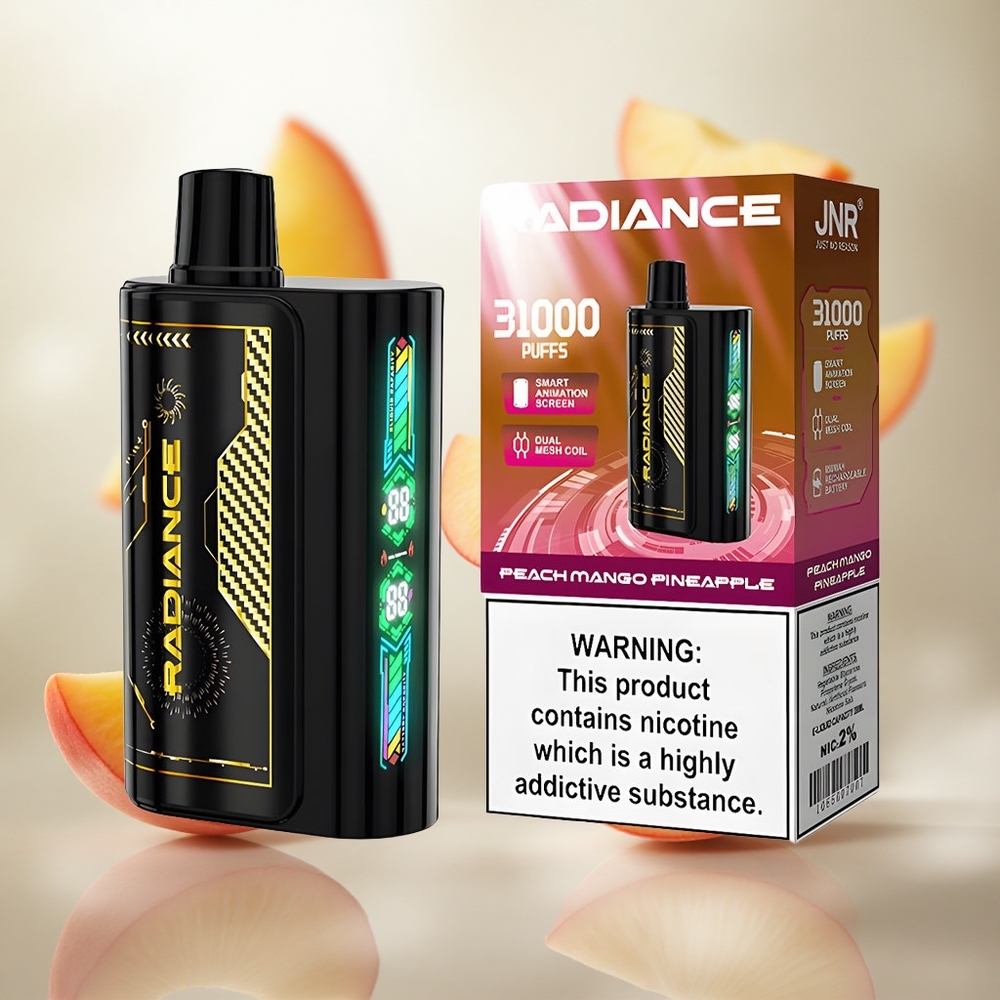JNR Radiance 31000 Puffs Broskev Mango Ananas Jednorázová Vape s 28ml E-liquid Czech Republic wholesale