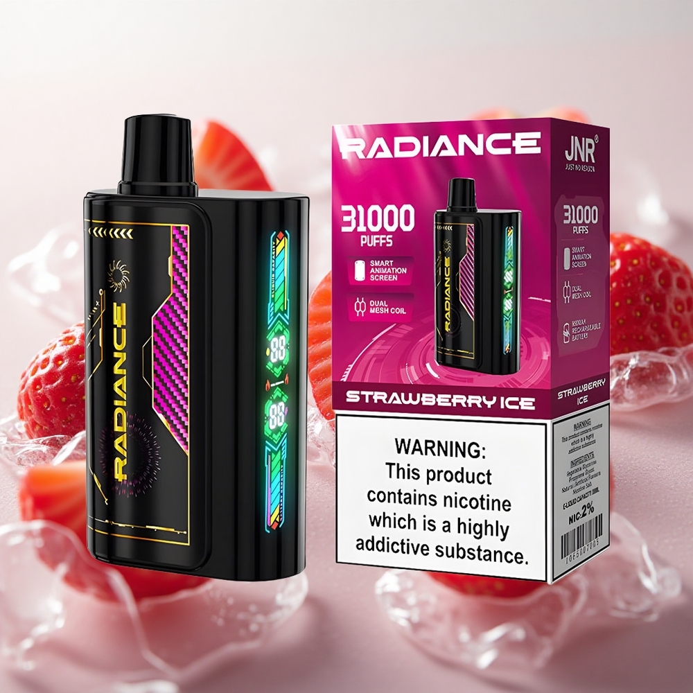 JNR Radiance 31000 Puffs Jahoda Led 28ml E-liquid Czech Republic wholesale