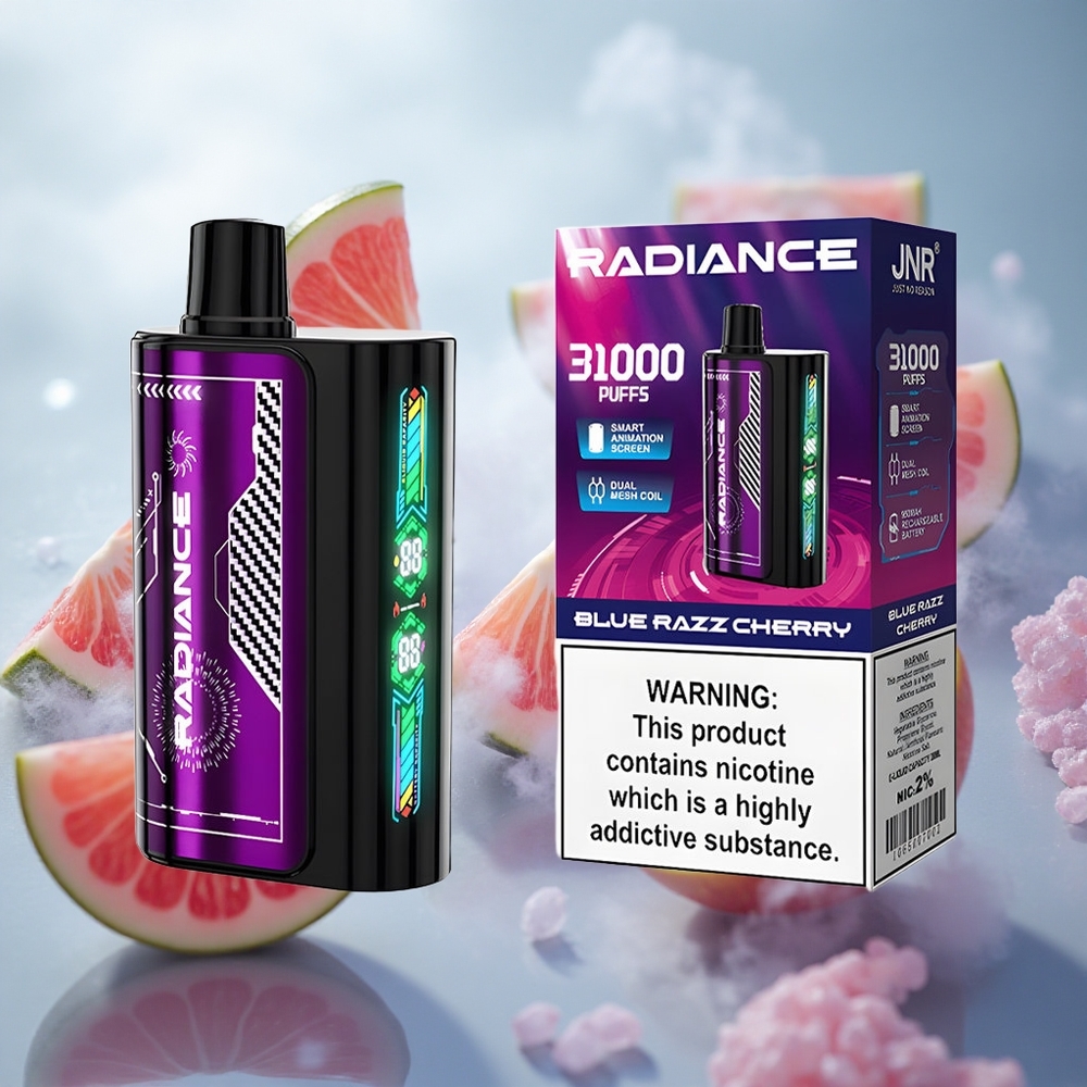 JNR Radiance 31000 Puffs Jednorázová Vape Blue Razz Cherry 28ml e-liquid Czech Republic wholesale