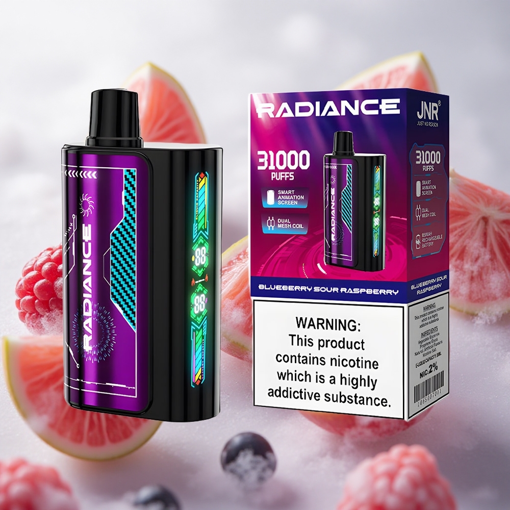 JNR Radiance 31000 Puffs Jednorázová Vape Borůvka Kyselá Malina 28ml E-liquid Czech Republic wholesale