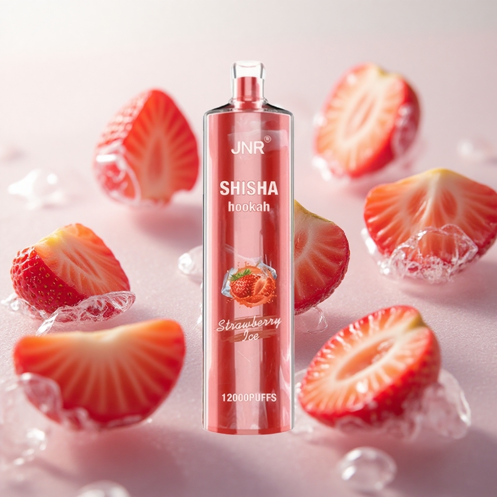 JNR Shisha Hookah 12000 Puffs Jednorázová Vape Jahoda Led 24ml Kapalina E-liquid Česká republika velkoobchod