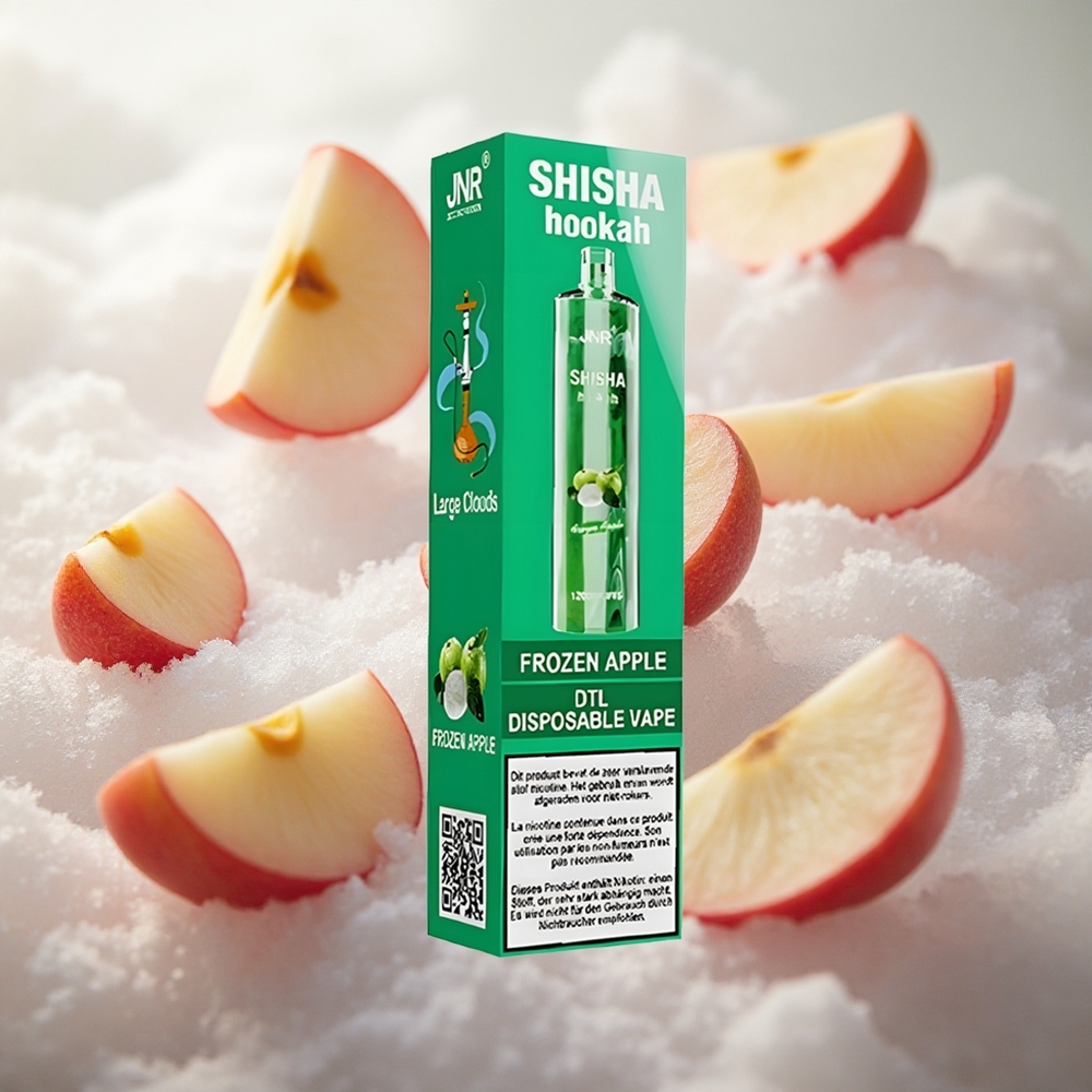 JNR Shisha Hookah 12000 Puffs Jednorázová Vape Mražené jablko s kapacitou baterie 750mAh Czech Republic wholesale