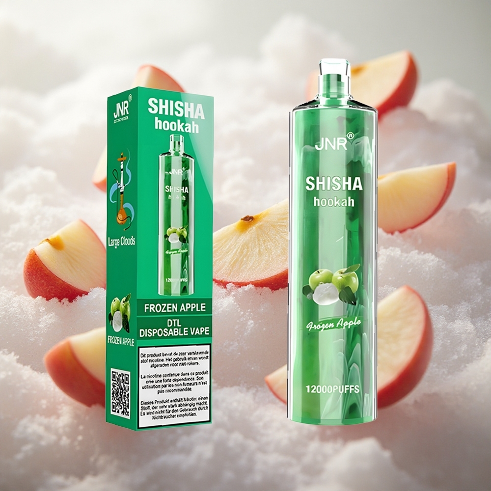 JNR Shisha Hookah 12000 Puffs Jednorázová Vape Mražené jablko s kapacitou baterie 750mAh Czech Republic wholesale