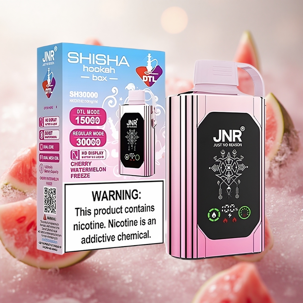JNR Shisha Hookah Box 20500 Puffs Cherry Watermelon Freeze Jednorázová Vape 25ml Kapalina Velkoobchod Česko