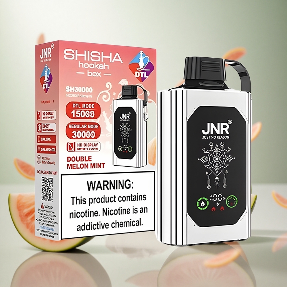 JNR Shisha Hookah Box 20500 Puffs Dvojitý meloun máta 25ml Kapalina Czech Republic wholesale