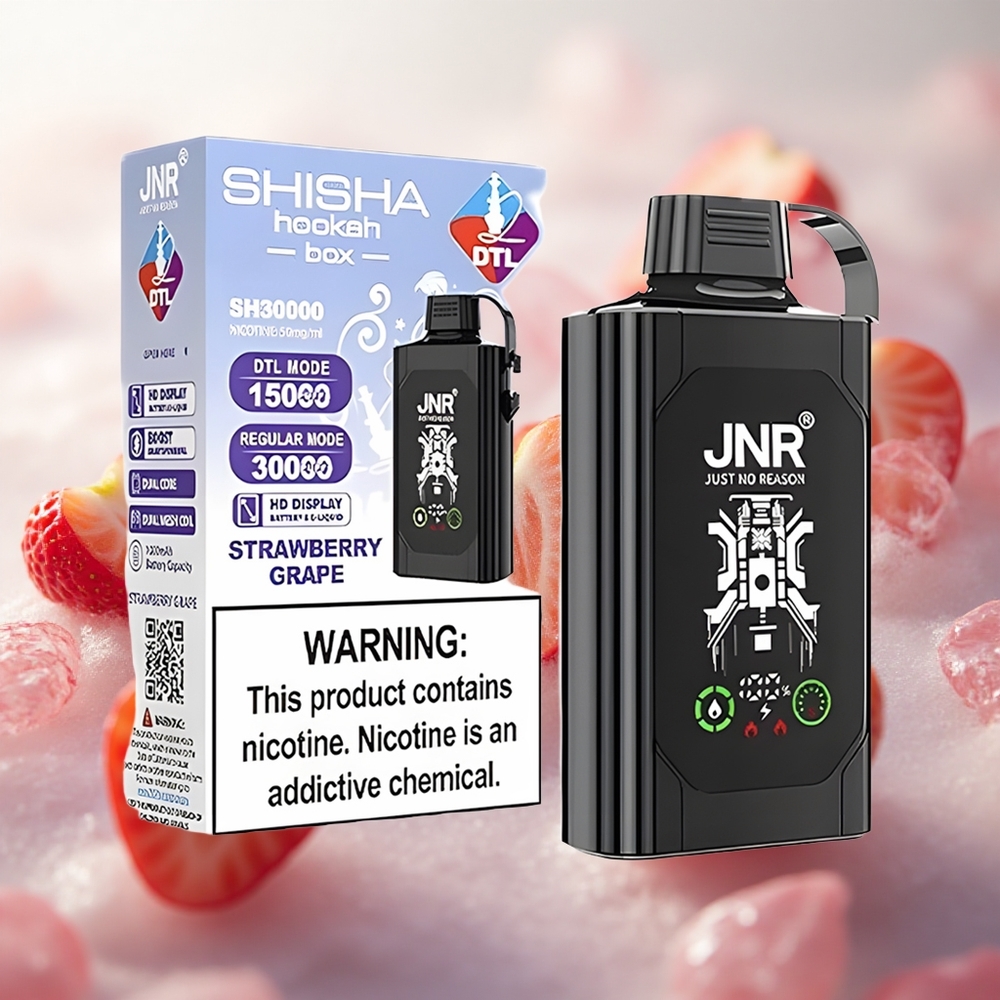 JNR Shisha Hookah Box 20500 Puffs Jahodová Hroznová 25ml Kapalina Czech Republic wholesale