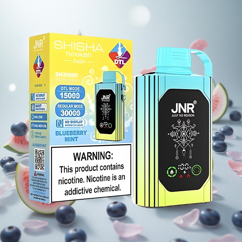 JNR Shisha Hookah Box 20500 Puffs Jednorázová Vape Borůvka Máta 25ml Kapacita e-liquidu Czech Republic wholesale