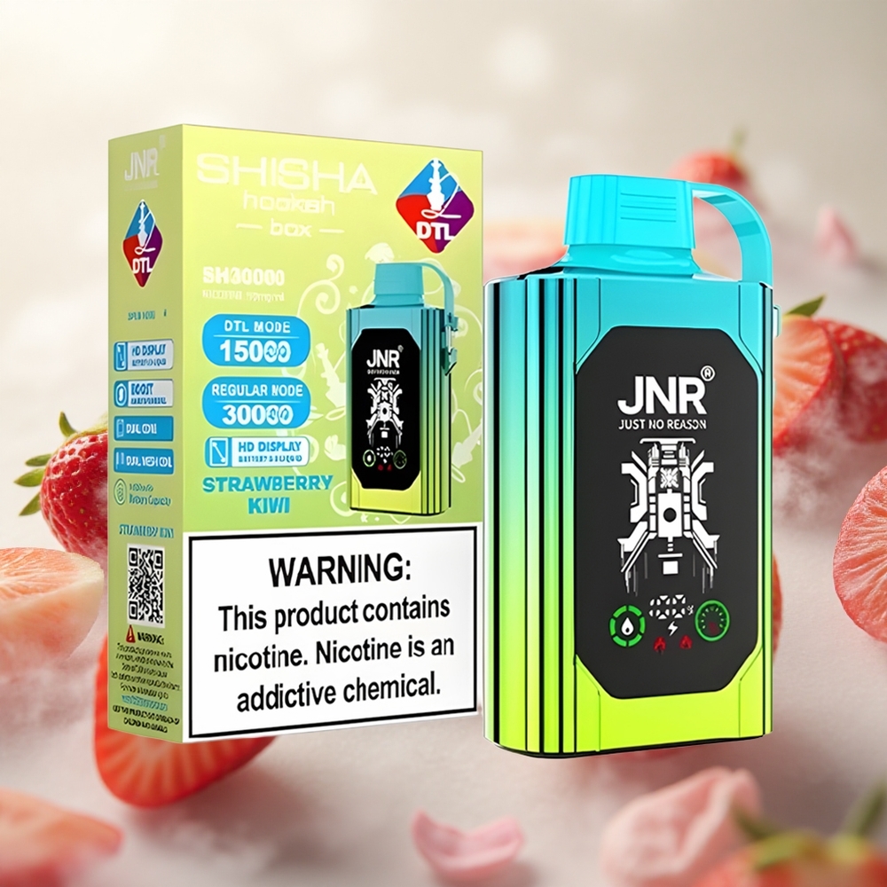 JNR Shisha Hookah Box 20500 Puffs Jednorázová Vape Jahoda Kiwi Kapacita E-liquid 25ml Czech Republic wholesale