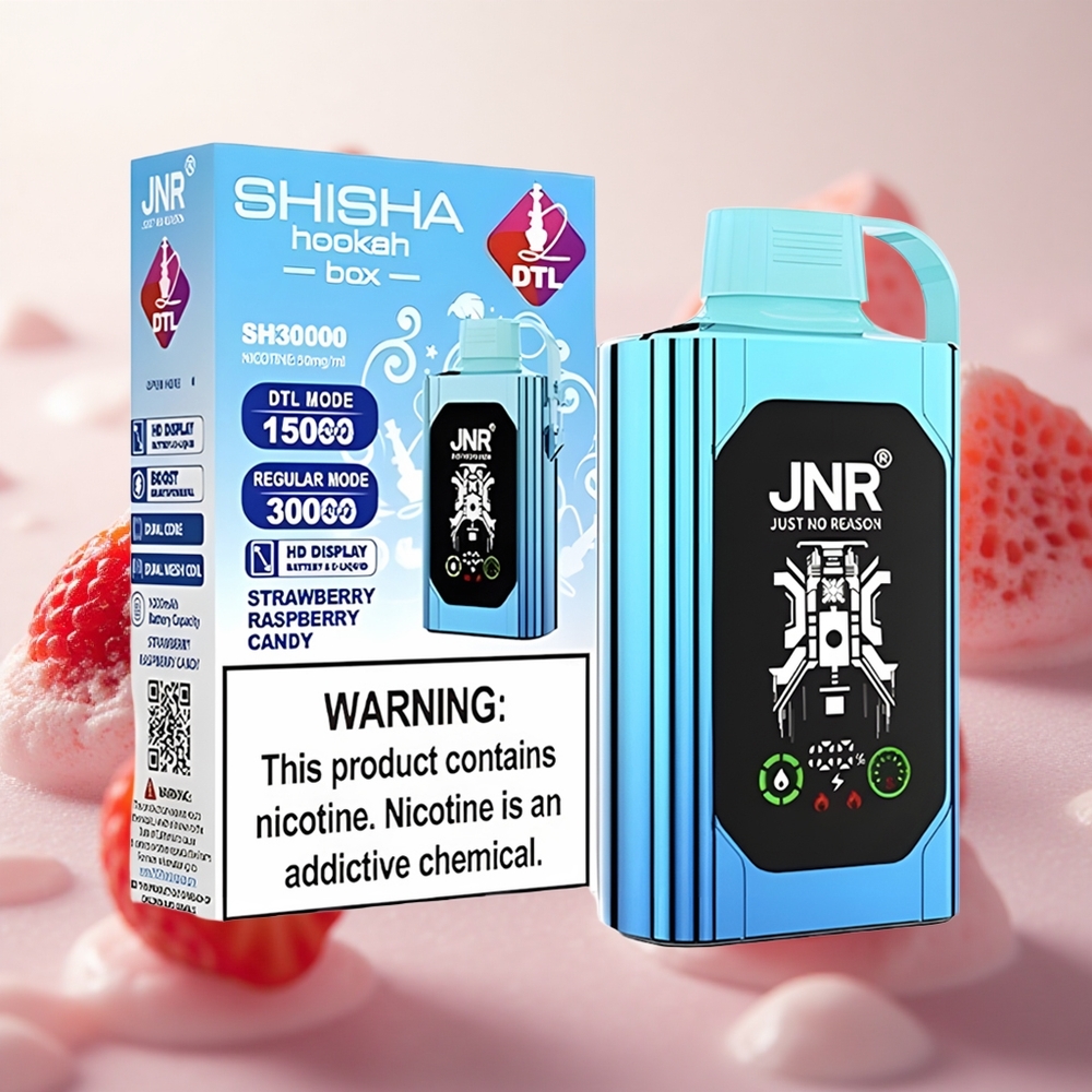 JNR Shisha Hookah Box 20500 Puffs Jednorázová Vape Jahoda Malinový Bonbón Kapacita E-liquidu 25ml Czech Republic wholesale