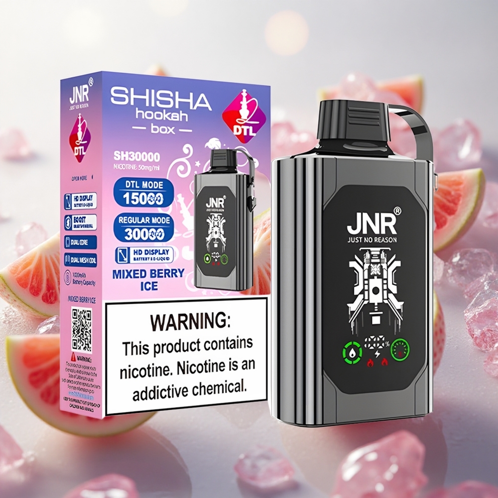 JNR Shisha Hookah Box 20500 Puffs Jednorázová Vape Směs lesních plodů s mátou (25ml) Czech Republic wholesale