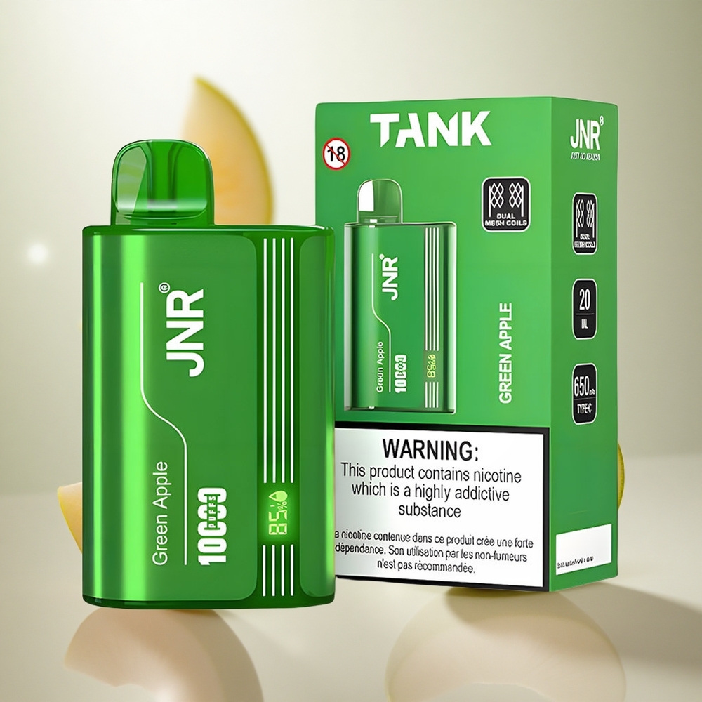 JNR Tank 10000 Puffs Jednorázová Vape Zelené jablko broskev hruška 20ml Kapacita E-liquidu Czech Republic wholesale
