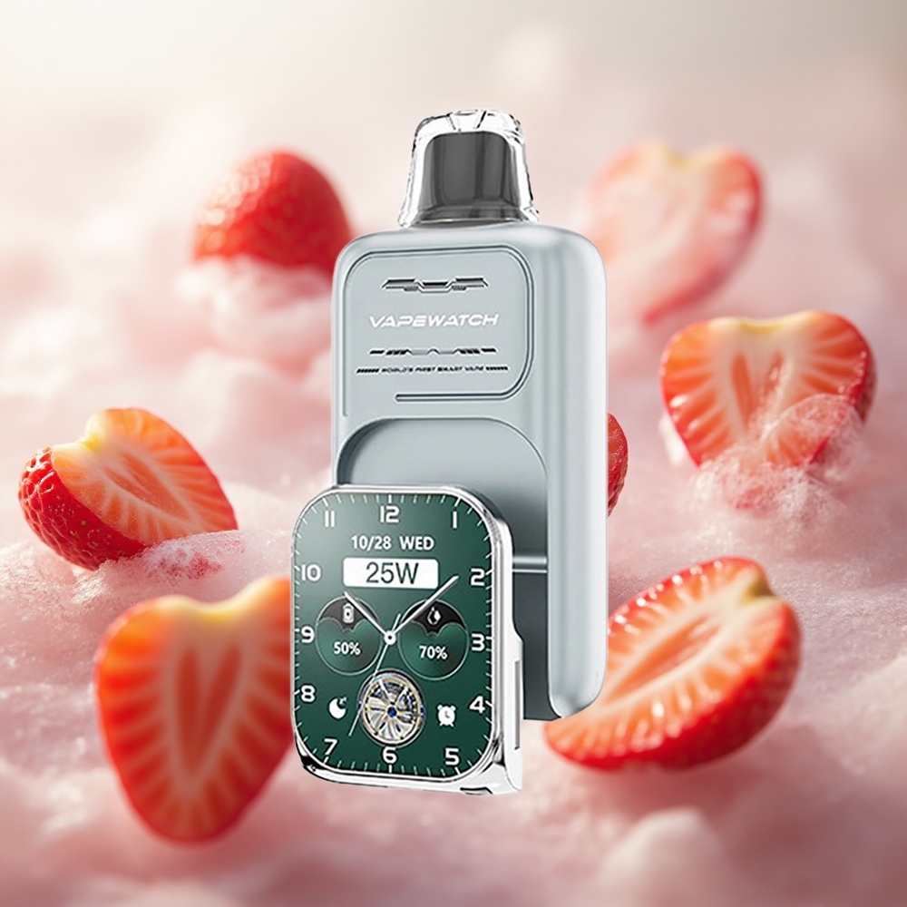 JNR Vape Watch 30000 Puffs (Kapacita baterie 1000mAh) Jednorázová Vape Jahoda Led Czech Republic wholesale