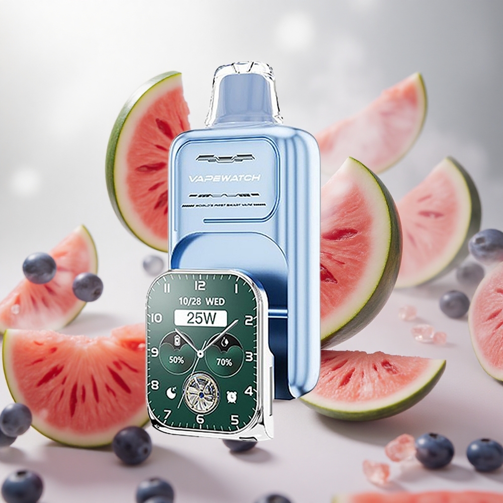 JNR Vape Watch 30000 Puffs Jednorázová Vape Borůvka Vodní meloun Kapacita baterie 1000mAh Česká republika wholesale