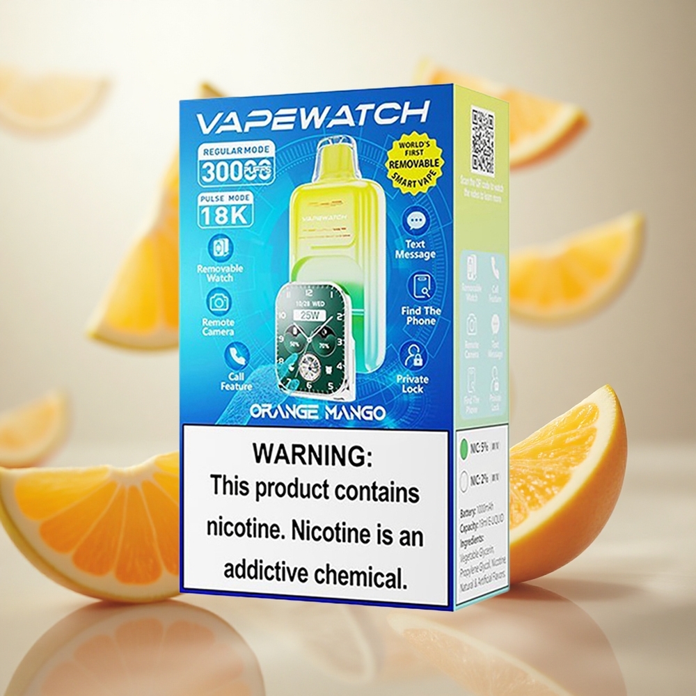 JNR Vape Watch 30000 Puffs Jednorázová Vape Orange Mango 19mL Kapacita e-liquidu Czech Republic wholesale