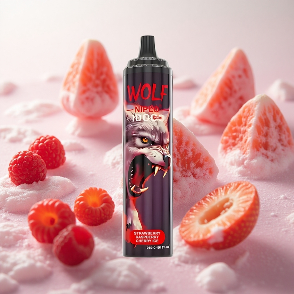 JNR Wolf Niplo 10000 Puffs Jahoda Malina Třešeň Ice 20ml Kapalina S Type-C rychlým nabíjením Czech Republic wholesale