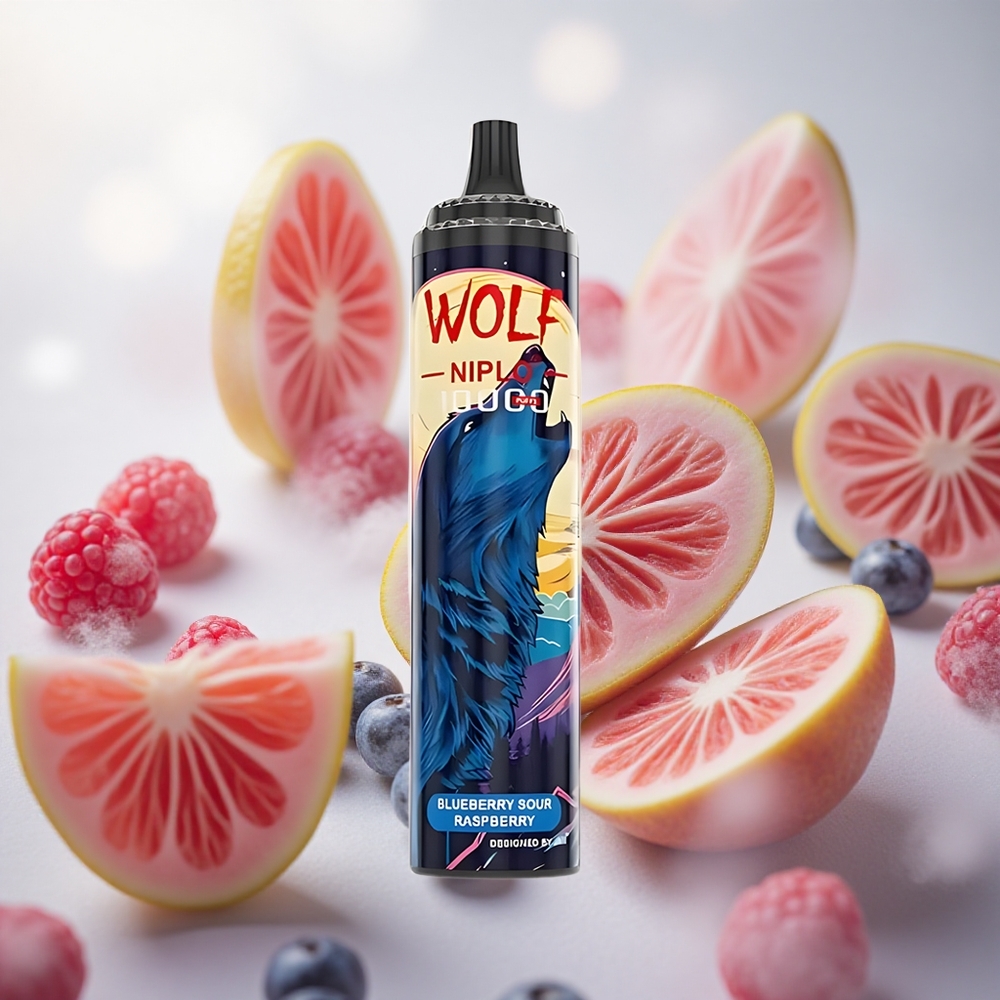 JNR Wolf Niplo 10000 Puffs Jednorázová Vape Borůvka Kyselá Malina 20ml Kapalina Czech Republic wholesale