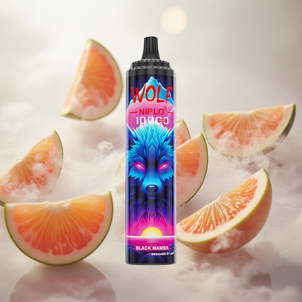 JNR Wolf Niplo 10000 Puffs Jednorázová Vape Černá Mamba 20ml Kapalina Typ-C rychlé nabíjení Czech Republic wholesale