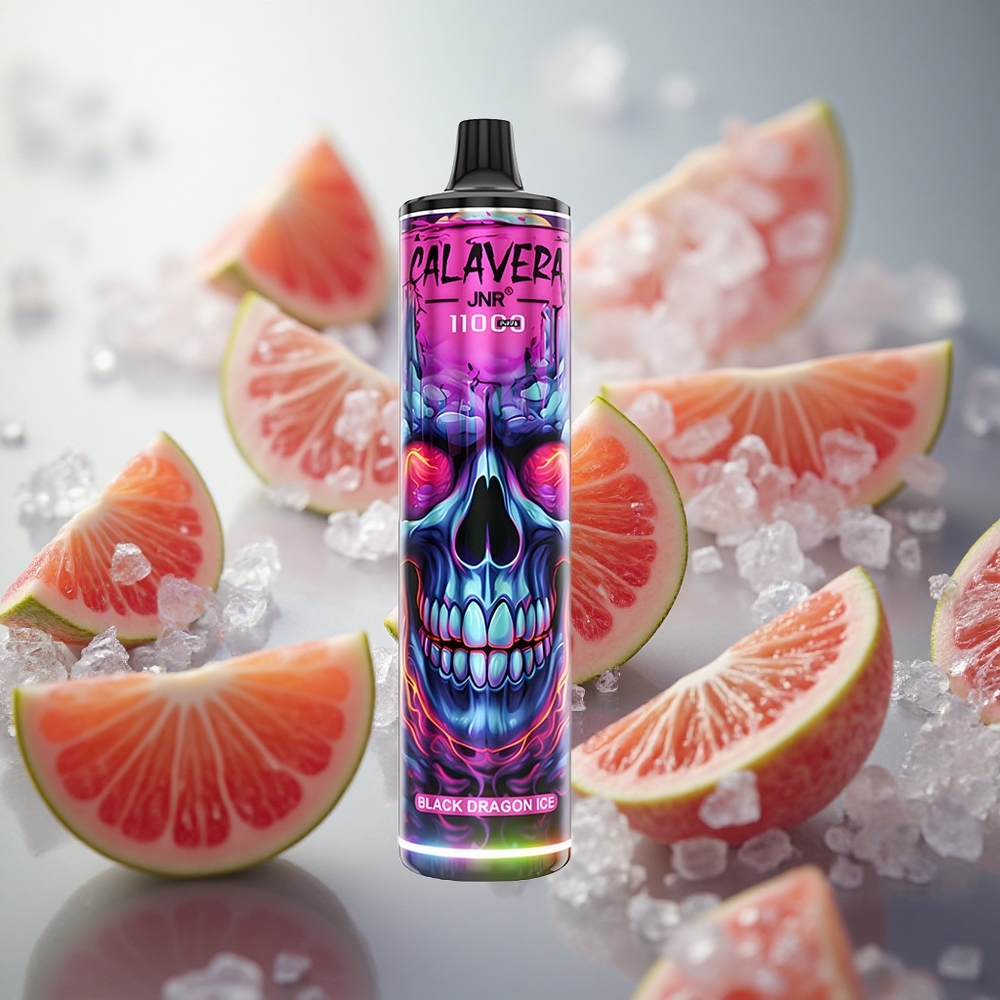 JNR Calavera 11000 Puffs Jednorázová Vape Černý drak led s 21ml kapacitou e-liquidu Czech Republic wholesale