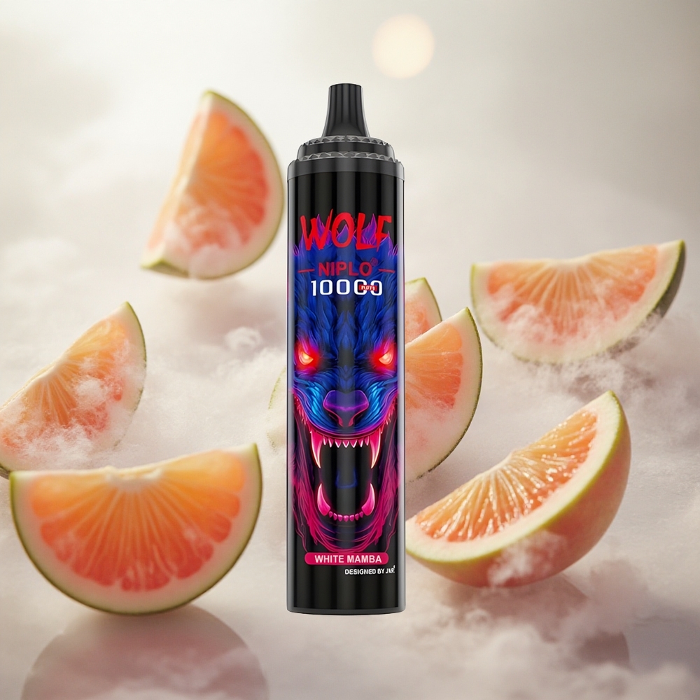 JNR Wolf Niplo 10000 Puffs Jednorázová Vape Bílá Mamba s 20ml kapalinou a rychlým nabíjením Type-C Czech Republic wholesale